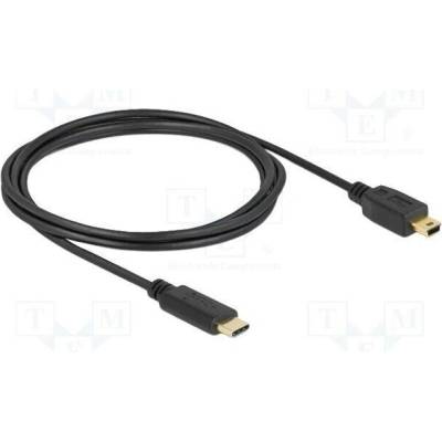 Delock 83336 USB 2.0; USB B mini vidlice USB C vidlice zlacený 2m