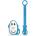 Matchstick Monkey Flat Face Teether & Soother Clip подаръчен комплект за деца Blue