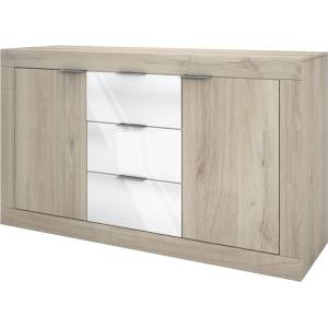 Bogdan Furniture I Скрин Mod 3075, Сонама арвен/Бал гланц