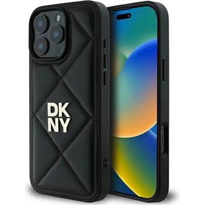 DKNY Калъф DKNY Quilted Stack Logo iPhone 16 Pro - черен (3666339333485)
