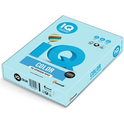 Papír IQ Color A4 160g MB30 pastelová středně modrá 250listů
