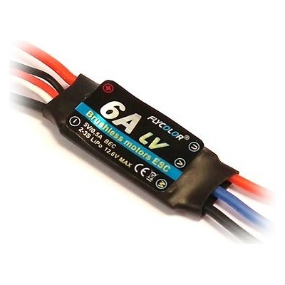 FLYCOLOR Regulátor otáček ESC 6A BEC 5V/0,5A
