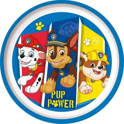 STOR Plastový talíř Paw Patrol 22 cm protiskluzový
