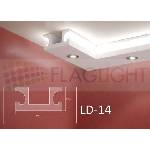  Ld-14 Декоративен профил за скрито led осветление ► 2метра (ld14)