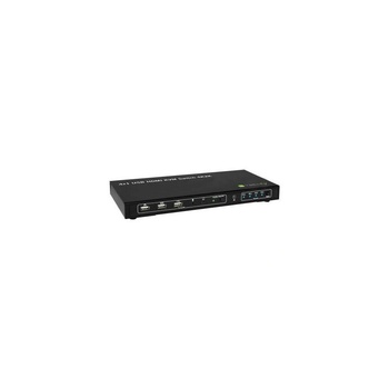 Image 1 of Techly 4x1 USB HDMI KVM Switch 4Kx2K IDATA KVM-HDMI4U KVM превключвател Черен (IDATA-KVM-HDMI4U)