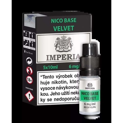 Nikotinová báze IMPERIA Velvet 5x10ml PG20-VG80 6mg