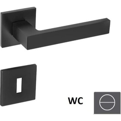 Naturel SQUARE WC gombík WC čierna matná