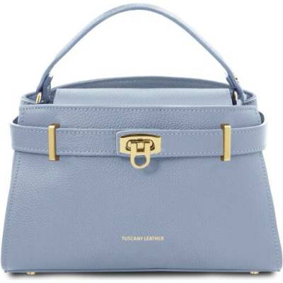 Tuscany Leather Kožená kabelka do ruky Maisy svetlomodrá 2455 1 79
