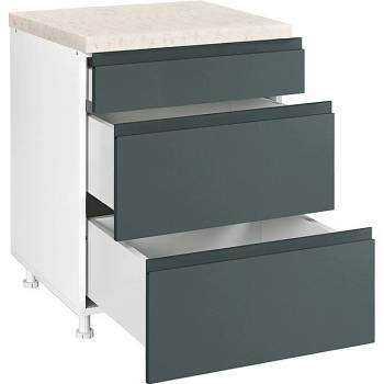 Image 1 of Matis Кухненски шкаф долен с три чекмеджета Aura D60 3F B зелен