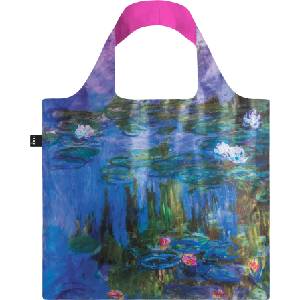 LOQI Чанта тип торба LOQI Museum Claude Monet Водни лилии от рециклиран материал неоново розова (MO.WL.P)