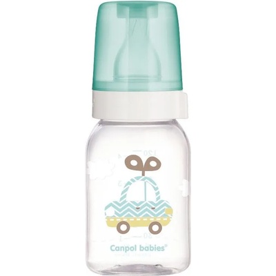 Canpol babies Стъклено шише Canpol - 120 ml, 3 м+, зелено, асортимент (42/202_gre)