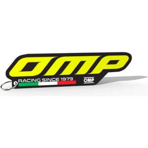 OMP Logo Silicone 3D Keychain - Yellow (White / Black)