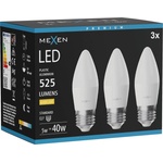 Mexen Nova 3x LED крушка E27, C37, 5W, Топла - 3000K, 525 lm - L102-E27-0530-01x03 (L102-E27-0530-01x03)