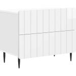 vidaXL Нощен шкаф Бял гланц 62 x 34, 5 x 49, 5 см Инженерна дървесина (894319)