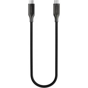 Nomad Здрав кевларен USB-C към USB-C кабел за MacBook и устройства с USB-C порт (30 см) - Nomad Kevlar USB-C to USB-C Charging Cable 240W (черен) (9B4478114L4L)