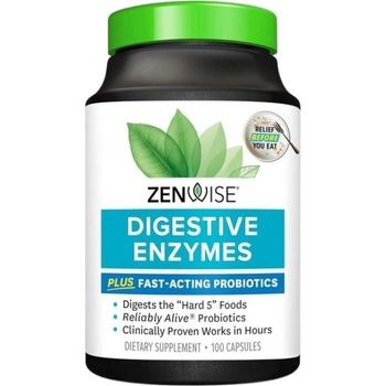 Zenwise Digestive Enzymes | Plus Fast Acting Probiotics [100 капсули]