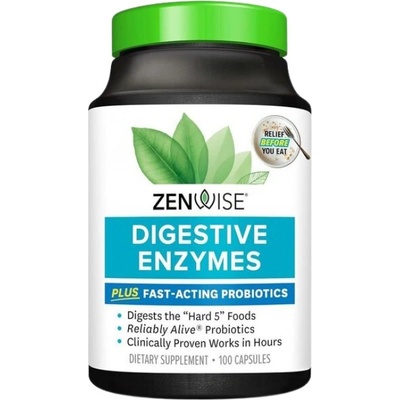 Zenwise Digestive Enzymes | Plus Fast Acting Probiotics [100 капсули]