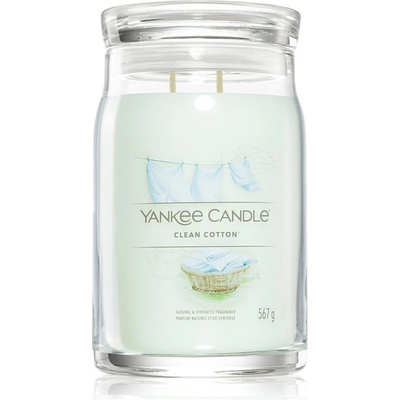 Yankee Candle Clean Cotton ароматна свещ Signature 567 гр
