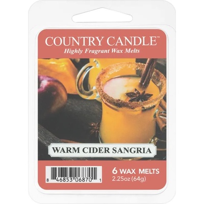 The Country Candle Company Warm Cider Sangria восък за арома-лампа 64 гр
