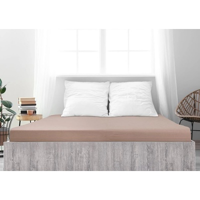 Textilomanie Jersey plachta z mako bavlny Luxora svetlohnedé 180x200