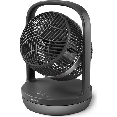 Philips Oscillating Table Fan Series 3000, Strong & Super Quiet with SilentWings Technology at 23 dB, Easy to Carry, Tilt 180°, Timer, Black (CX3050/01)