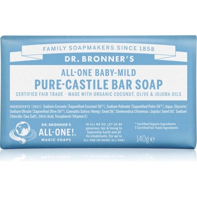 Dr. Bronner's Baby-Mild твърд сапун без парфюм 140 гр