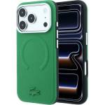 Lacoste PVC Petit Pique полузатворен релефен калъф MagSafe за iPhone 18 Pro Max, Estragon (57983131844)