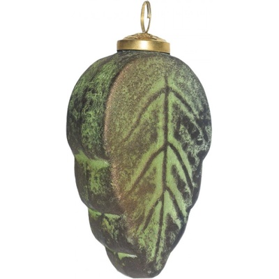 Vánoční koule Leaf Green 7*4*13 cm 7x4x13 cm