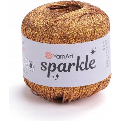 Háčkovací Příze YarnArt SPARKLE 160 m ozdobná dekorativní příze 1312 tmavě zlatá