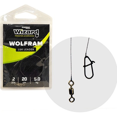 Wizard L&K Nadväzec prívlačový Wolfram Leader pevnosť v ťahu 5 kg rozmer 20 cm typ montovaný nadväzec v balení 1