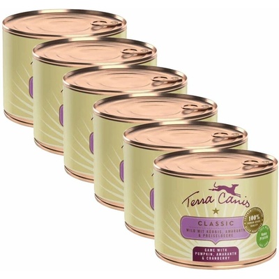 Terra Canis Game with pumpkin amaranth & cranberry 6 x 200 g