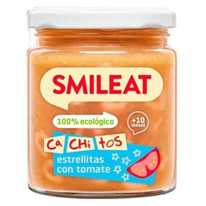 Smileat Гарнитура паста Smileat с доматен сос и телешко със зехтин екстра върджин, 10М+, БИО, 230 гр