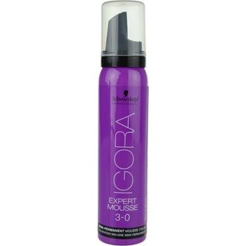 Schwarzkopf IGORA Expert Mousse оцветяващ мус За коса цвят 3-0 Dark Brown Natural 100ml