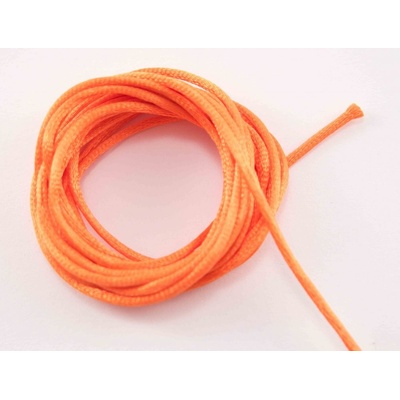 Saténová šnúra - stredne oranžová - priemer 0,2 cm