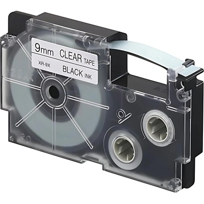 Compatible Съвместима лента за Casio XR - 9X - 9mm x 8m - черен печат / прозрачен фон KP36494 (36494)