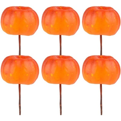 Přízdoby 6ks 40x110mm dýně,oranžová