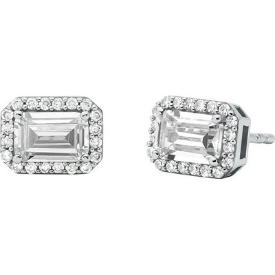 Michael Kors Blyštivé strieborné náušnice so zirkónmi Brilliance MKC1724CZ040 číra, strieborná