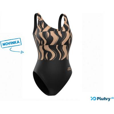 Dámske zoštíhľujúce plavky Mad Wave Aura čierne