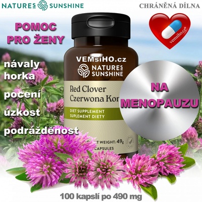 Nature's Sunshine RED CLOVER 100 kapslí po 490 mg