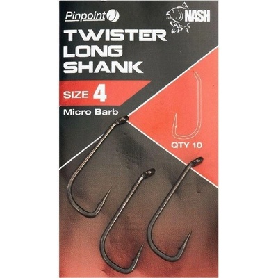 Kevin Nash Twister Long Shank Micro Barbed veľ.4 10 ks