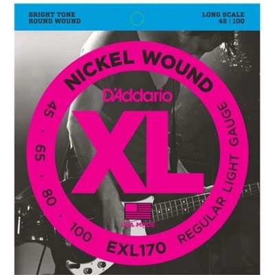 D'Addario EXL170, Струни за бас китара 45-100 (EXL170)