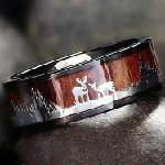 HARAHU Пръстен WO-7156 - Кафяв / 57mm KP7156