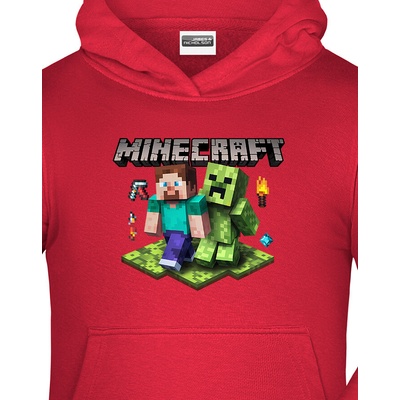 Dětská mikina Minecraft 2 Červená