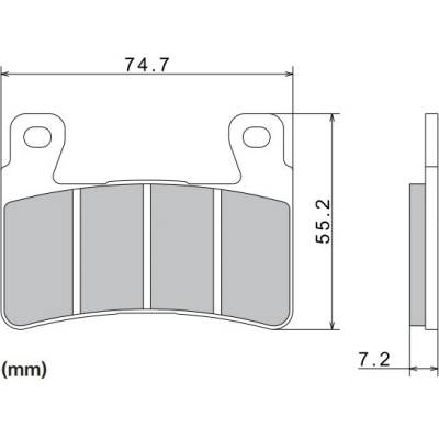 Brzdové destičky, NISSIN (semi-metalická směs) 2 ks v balení NISSIN M501-394