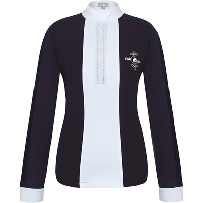 Fair Play Závodní jezdecké triko s dlouhým rukávem a perličkami CLAIRE LS Bordó