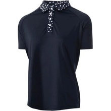 Island Green Dámske golfové tričko Raglan Sleeve Contrast Collar Navy Modrá