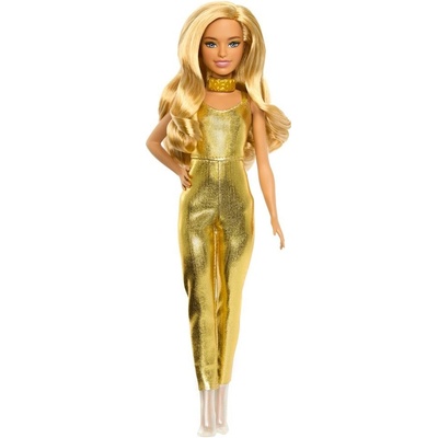 Barbie Modelka zlatý overal HRH19