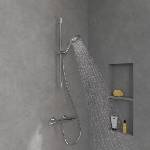 Villeroy & Boch Душ комплект с щанга 70 см Villeroy&Boch Verve, гланциран хром, и ръчен душ с 3 функции (TVS10900700061)