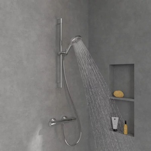 Villeroy & Boch Душ комплект с щанга 70 см Villeroy&Boch Verve, гланциран хром, и ръчен душ с 3 функции (TVS10900700061)