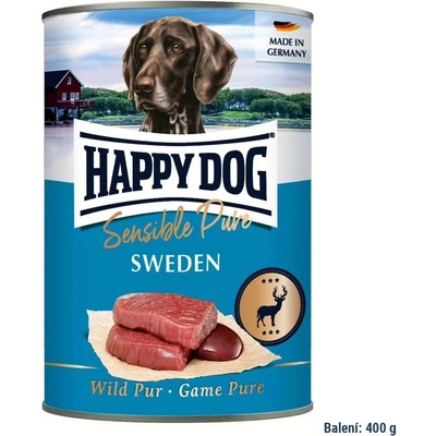 Happy Dog Wild Pur Sweden zvěřinová 400 g